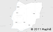 Silver Style Simple Map of Sixian, single color outside