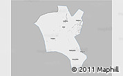 Gray 3D Map of Suixi, single color outside