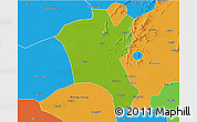 Physical 3D Map of Suixi, political outside