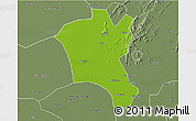 Physical 3D Map of Suixi, semi-desaturated