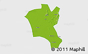 Physical 3D Map of Suixi, single color outside