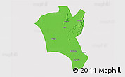 Political 3D Map of Suixi, cropped outside