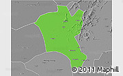 Political 3D Map of Suixi, desaturated