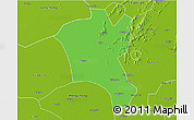 Political 3D Map of Suixi, physical outside
