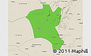 Political 3D Map of Suixi, shaded relief outside