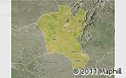 Satellite 3D Map of Suixi, semi-desaturated