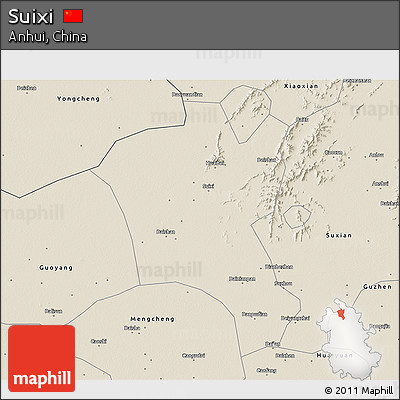 Shaded Relief 3D Map of Suixi