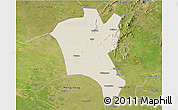 Shaded Relief 3D Map of Suixi, satellite outside
