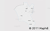 Silver Style 3D Map of Suixi, single color outside