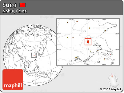 Blank Location Map of Suixi