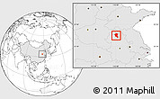 Blank Location Map of Suixi, highlighted country