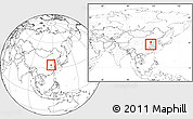 Blank Location Map of Suixi, highlighted parent region, within the entire country