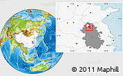 Physical Location Map of Suixi, highlighted country, highlighted parent region