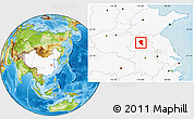 Physical Location Map of Suixi, highlighted country