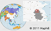 Political Location Map of Suixi, highlighted country, highlighted parent region