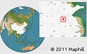 Satellite Location Map of Suixi, highlighted country