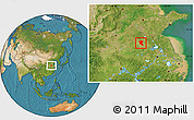 Satellite Location Map of Suixi