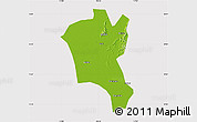 Physical Map of Suixi, cropped outside