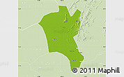 Physical Map of Suixi, lighten