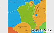 Physical Map of Suixi, political outside
