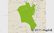 Physical Map of Suixi, shaded relief outside