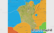 Satellite Map of Suixi, political outside