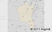 Shaded Relief Map of Suixi, desaturated