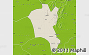 Shaded Relief Map of Suixi, physical outside