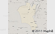 Shaded Relief Map of Suixi, semi-desaturated