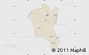 Shaded Relief Map of Suixi, single color outside