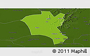 Physical Panoramic Map of Suixi, darken