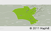 Physical Panoramic Map of Suixi, lighten, semi-desaturated