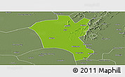 Physical Panoramic Map of Suixi, semi-desaturated