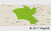 Physical Panoramic Map of Suixi, shaded relief outside