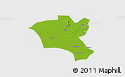 Physical Panoramic Map of Suixi, single color outside