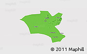 Political Panoramic Map of Suixi, cropped outside