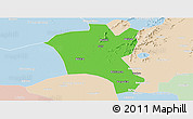 Political Panoramic Map of Suixi, lighten