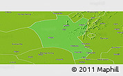 Political Panoramic Map of Suixi, physical outside
