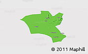 Political Panoramic Map of Suixi, single color outside