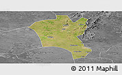 Satellite Panoramic Map of Suixi, desaturated