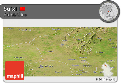 Satellite Panoramic Map of Suixi
