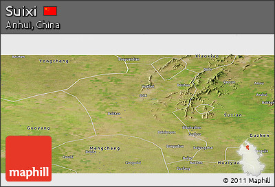 Satellite Panoramic Map of Suixi