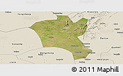 Satellite Panoramic Map of Suixi, shaded relief outside