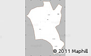 Gray Simple Map of Suixi, cropped outside