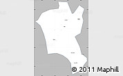 Gray Simple Map of Suixi, single color outside