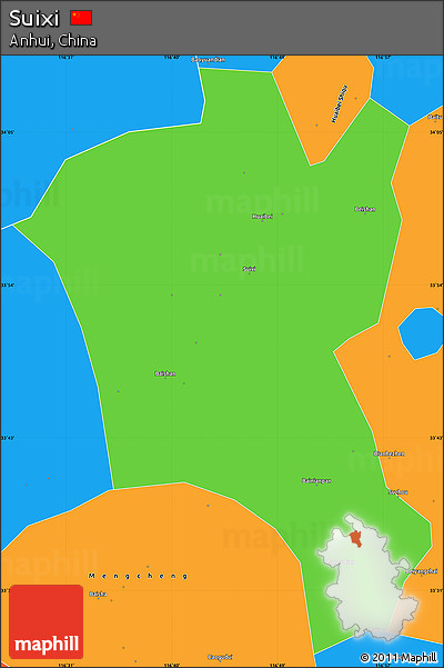 Political Simple Map of Suixi