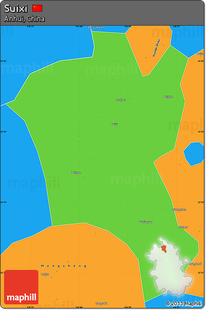 Political Simple Map of Suixi
