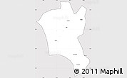 Silver Style Simple Map of Suixi, cropped outside