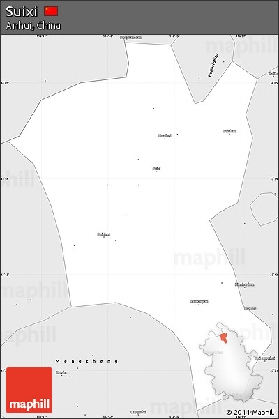 Silver Style Simple Map of Suixi