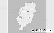 Gray 3D Map of Suxian, single color outside